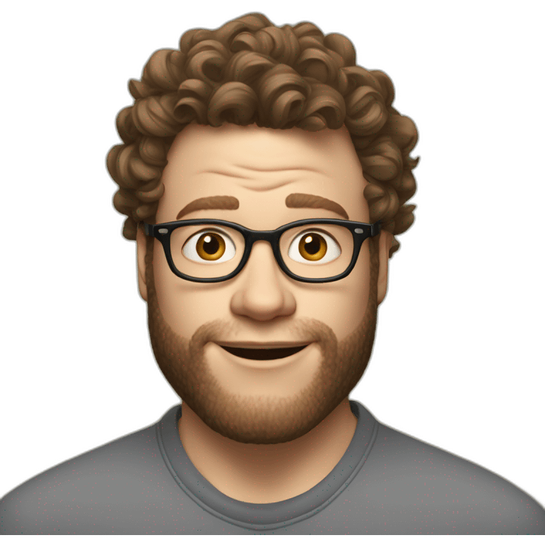 Seth Rogen with a bit of great hair emoji