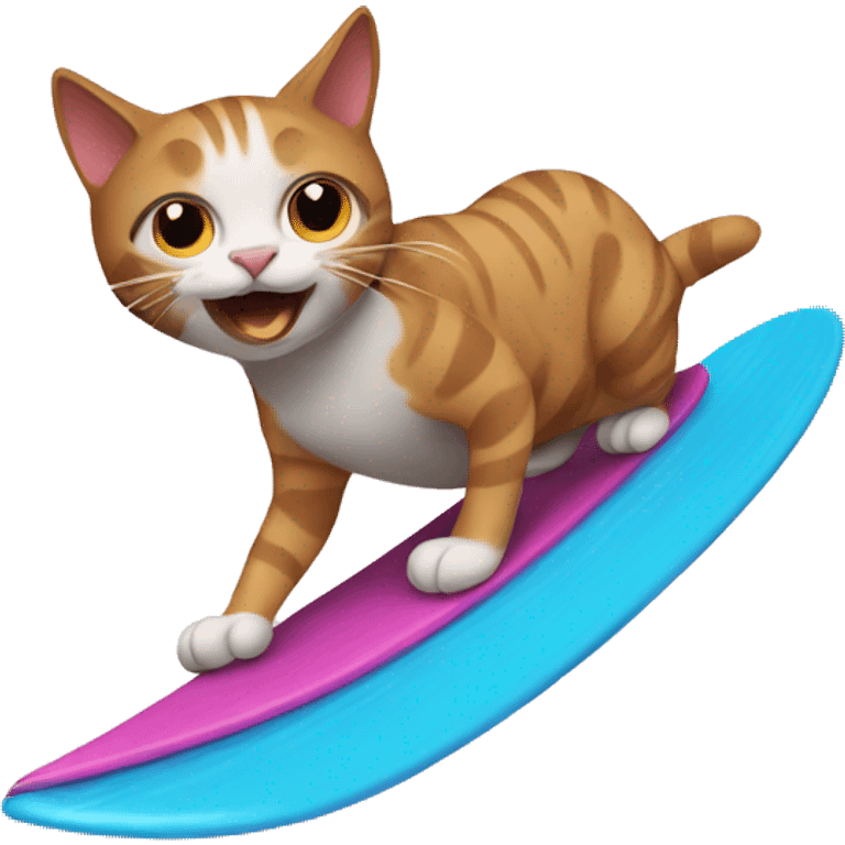 cat surfing  emoji