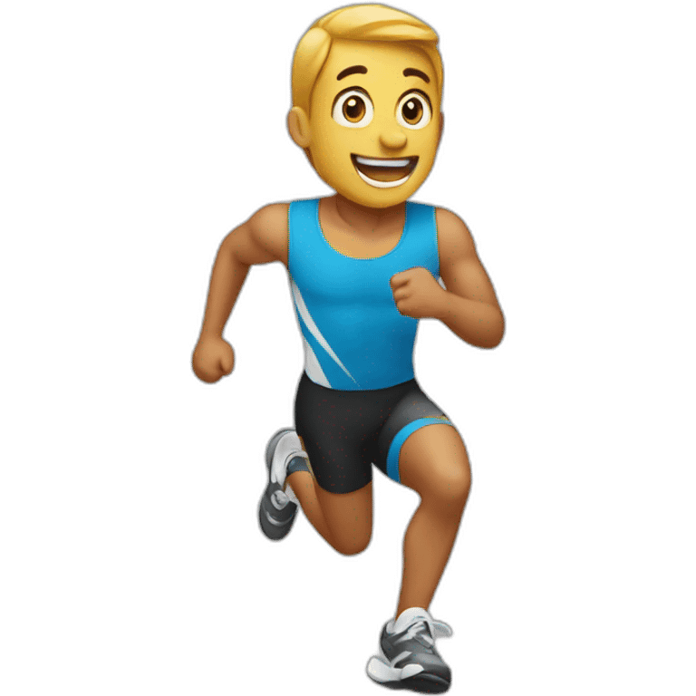 guy in finish line  emoji