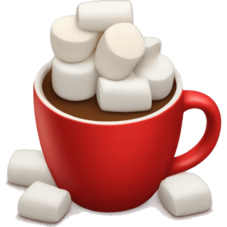 Coffee with marshmallows in a red cup emoji