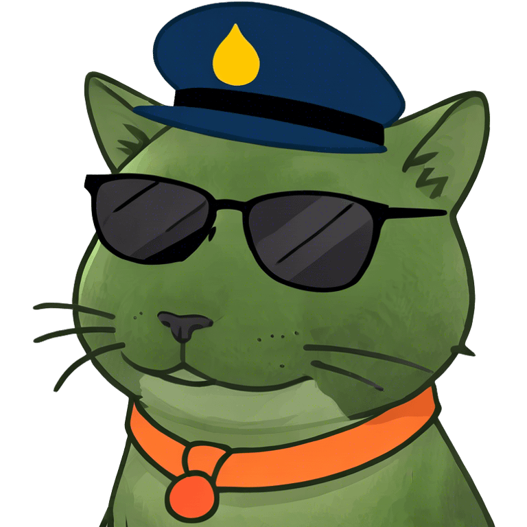 Cat with sunglasses emoji