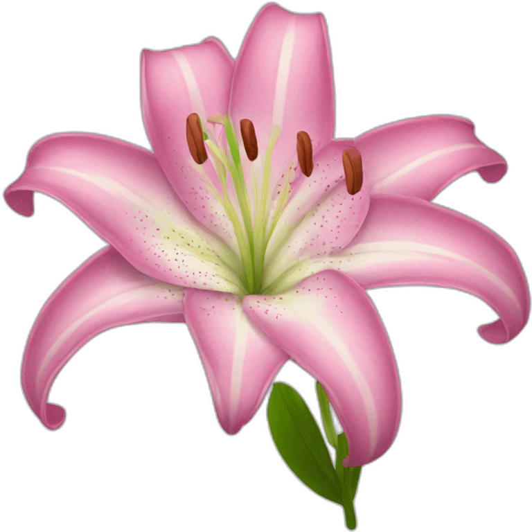 Pink lily emoji