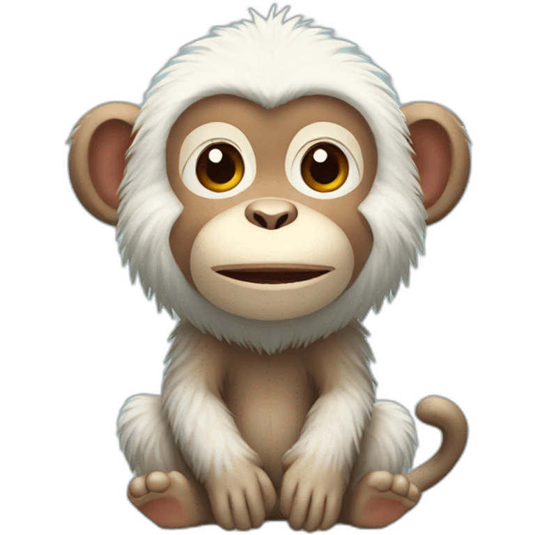 cute snow monkey emoji