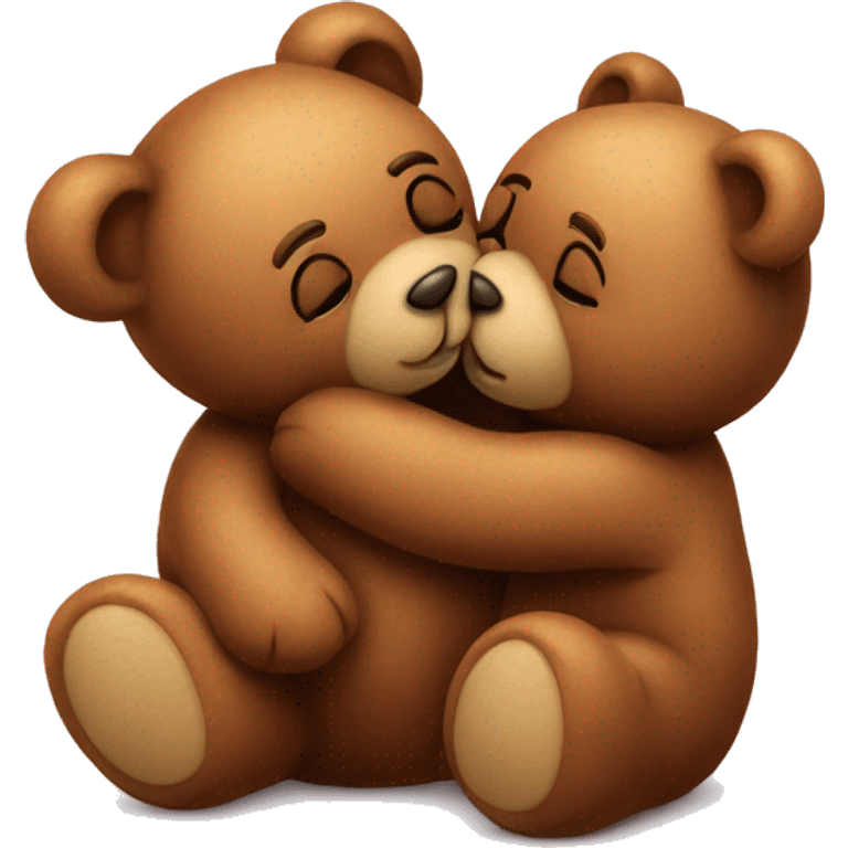 teddy bear kissing another teddy bear emoji