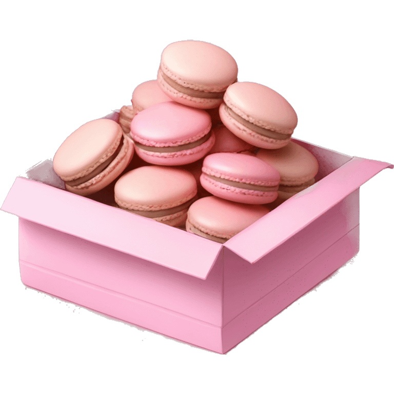 macaroons in baby pink box emoji