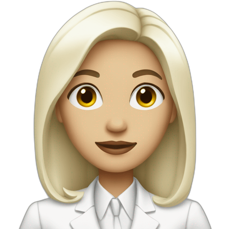 women in white suit emoji