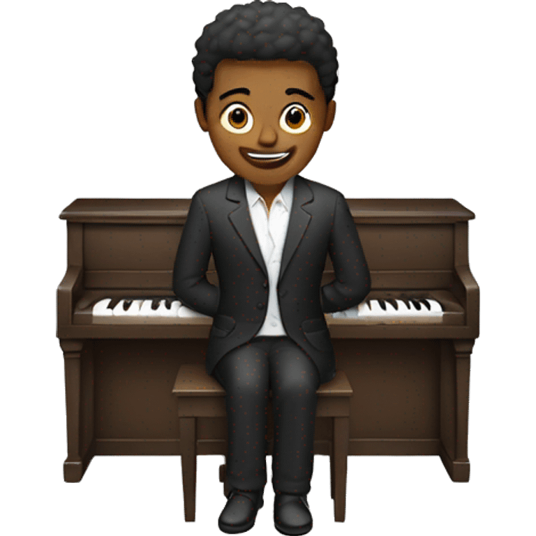 painiste qui joue du piano emoji