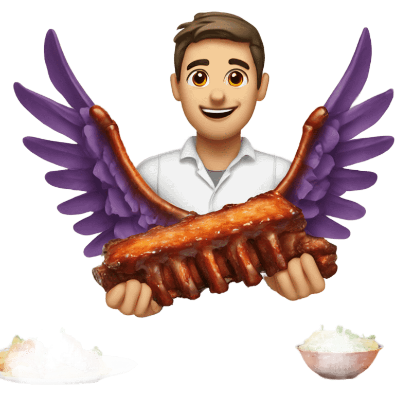  Rack of ribs and wings emoji