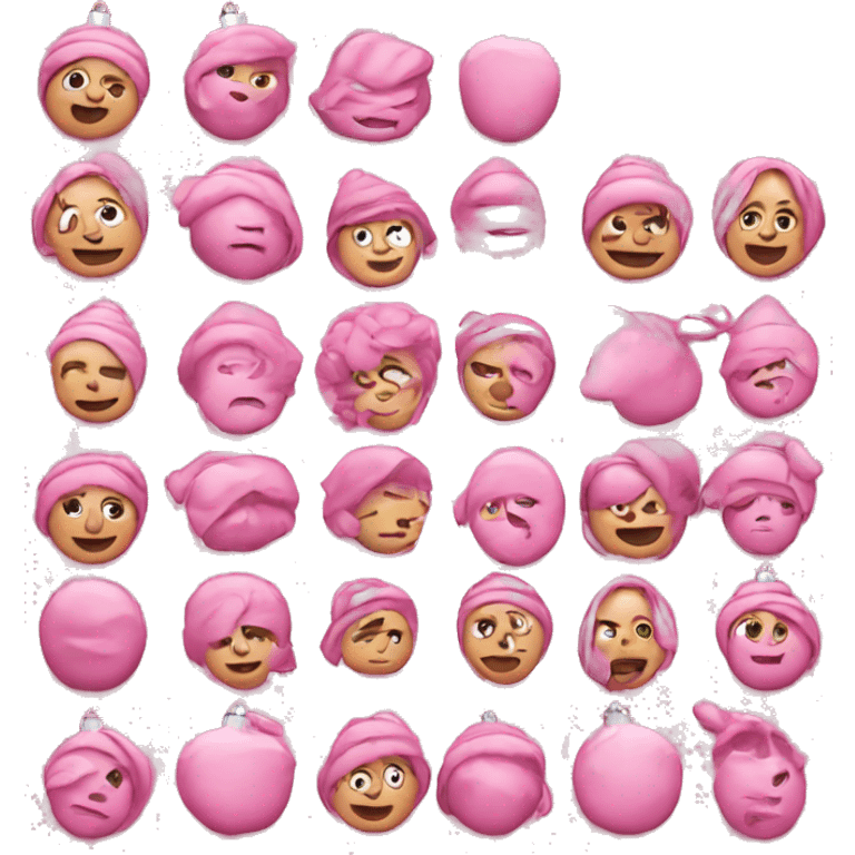 Pink merry Christmas  emoji