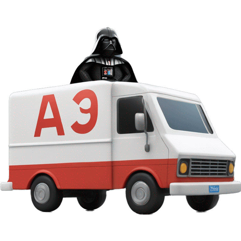 1970 Darth Vader mail delivery truck emoji