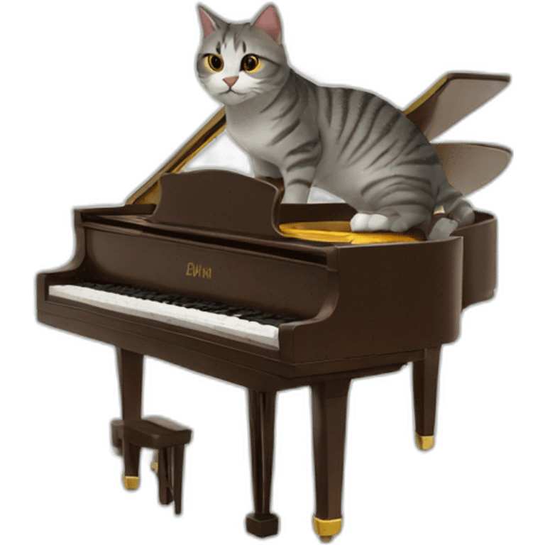 Cat piano emoji