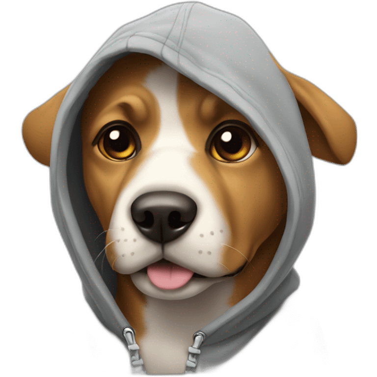 Dog with a hoodie on emoji