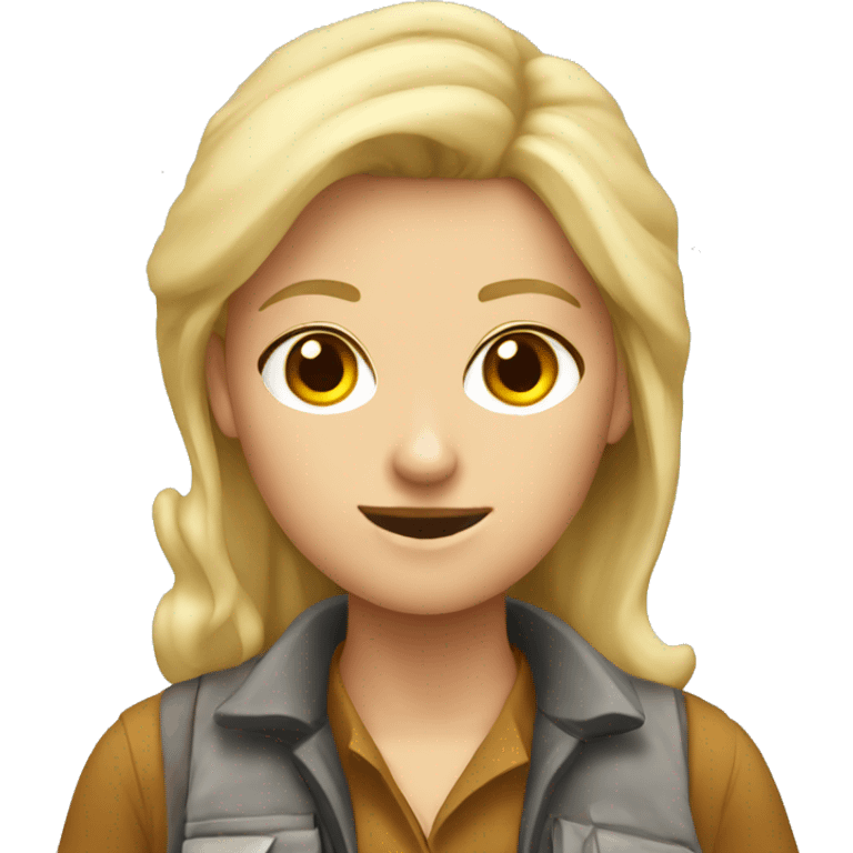 Girly blonde geologist emoji