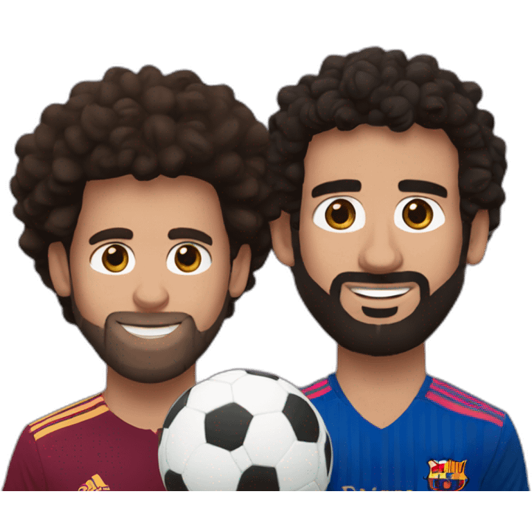 Messi and Mohamed Salah emoji