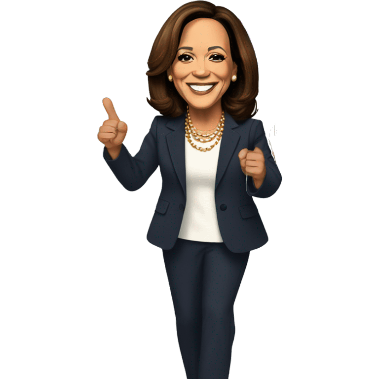 Kamala Harris balloons and confetti emoji