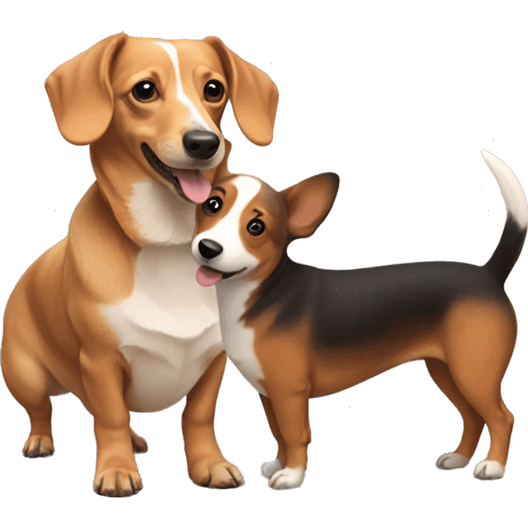 Dachshund and Corgi emoji