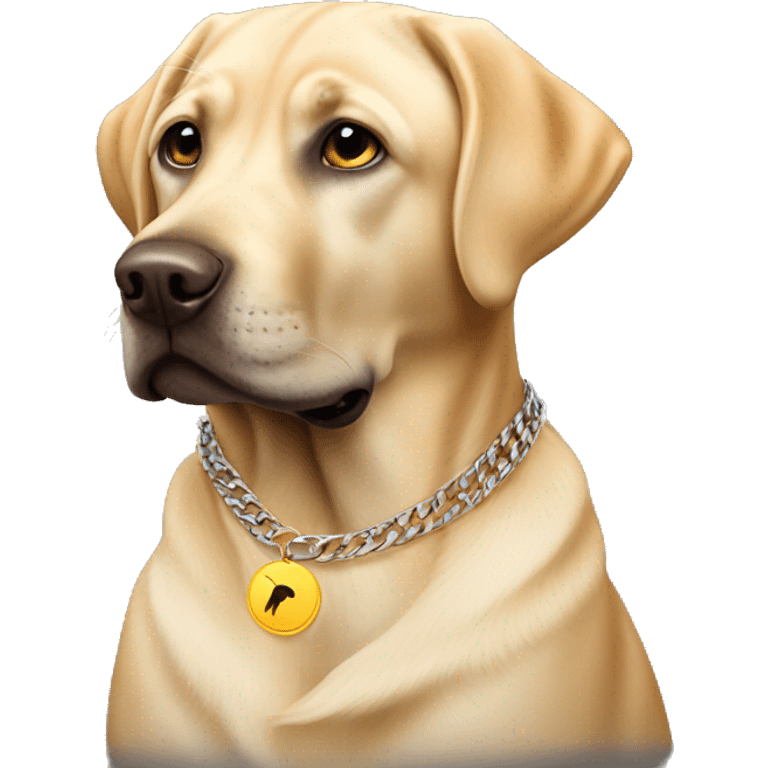 labrador retriver gangster neckles  emoji