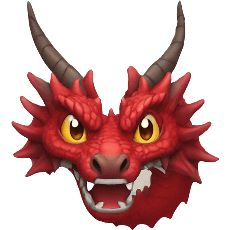 red lunar dragon face emoji