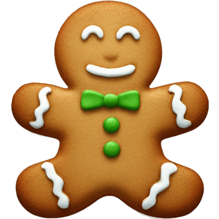 Cute gingerbread man cookie emoji