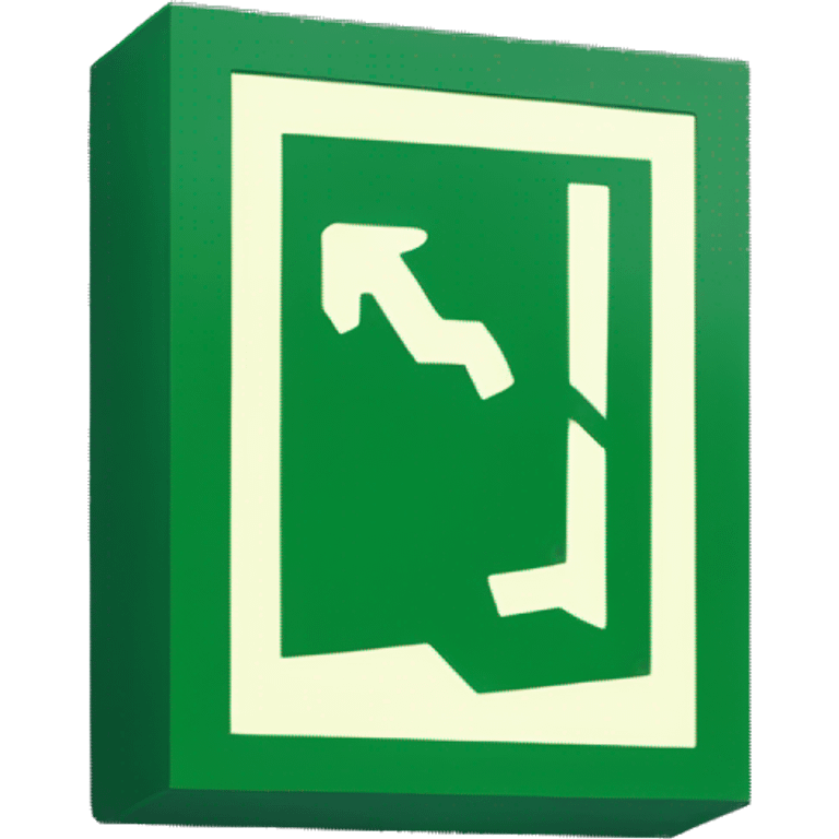 green exit sign emoji