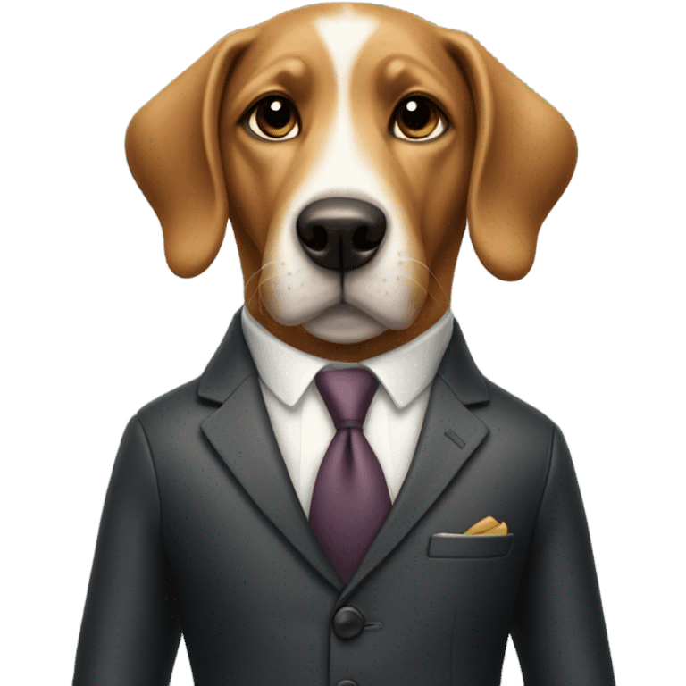 Dog with a suit emoji