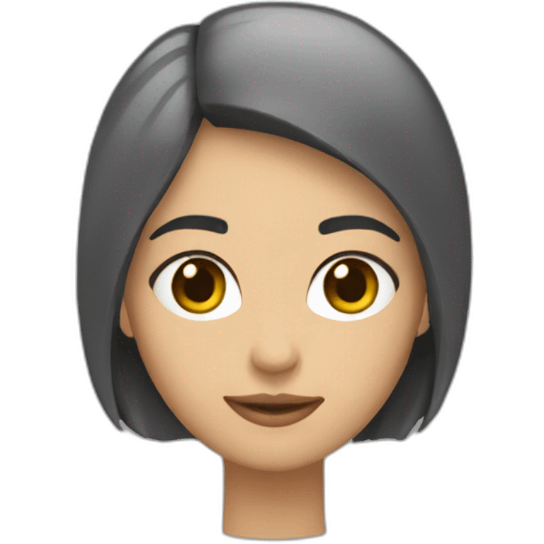 persona morena, con corte mohicano emoji