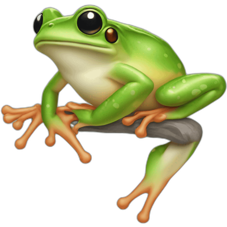 Balerinna frog emoji