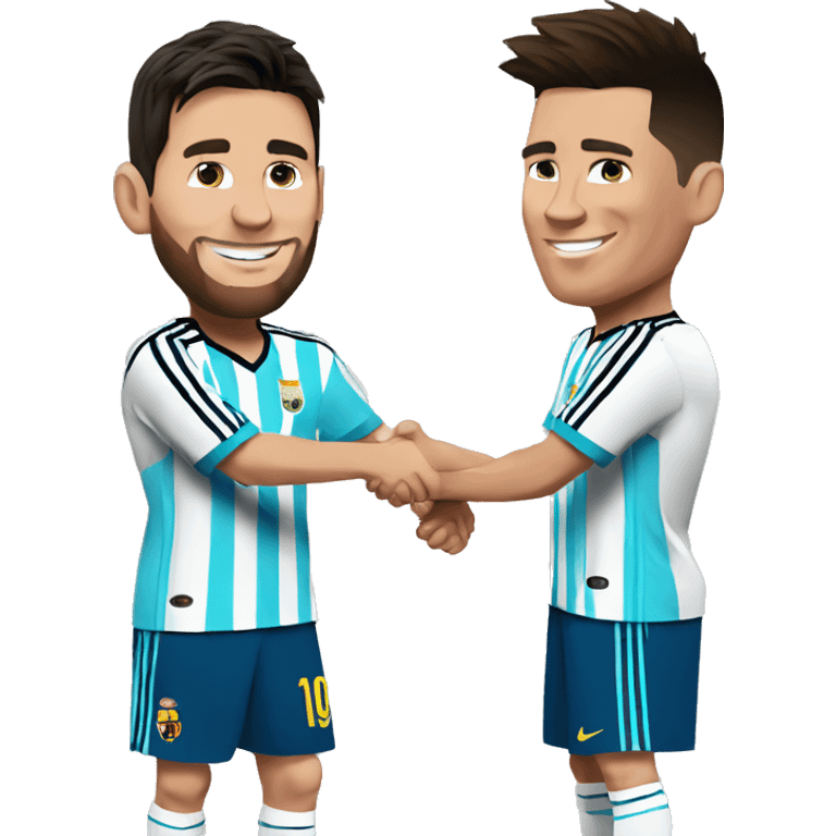 MESSI AND RONALDO SHAKING HANDS emoji