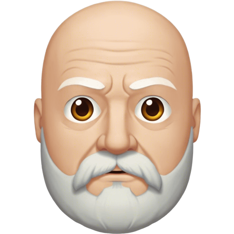 Rickard Karstark from game of thrones, thick white beard, bald head emoji