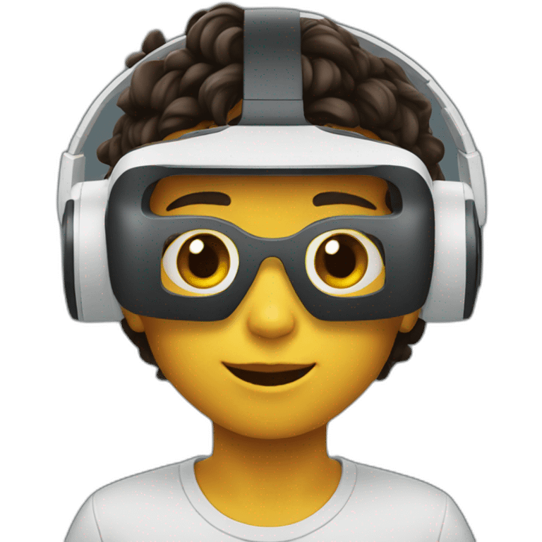 kid with vr emoji