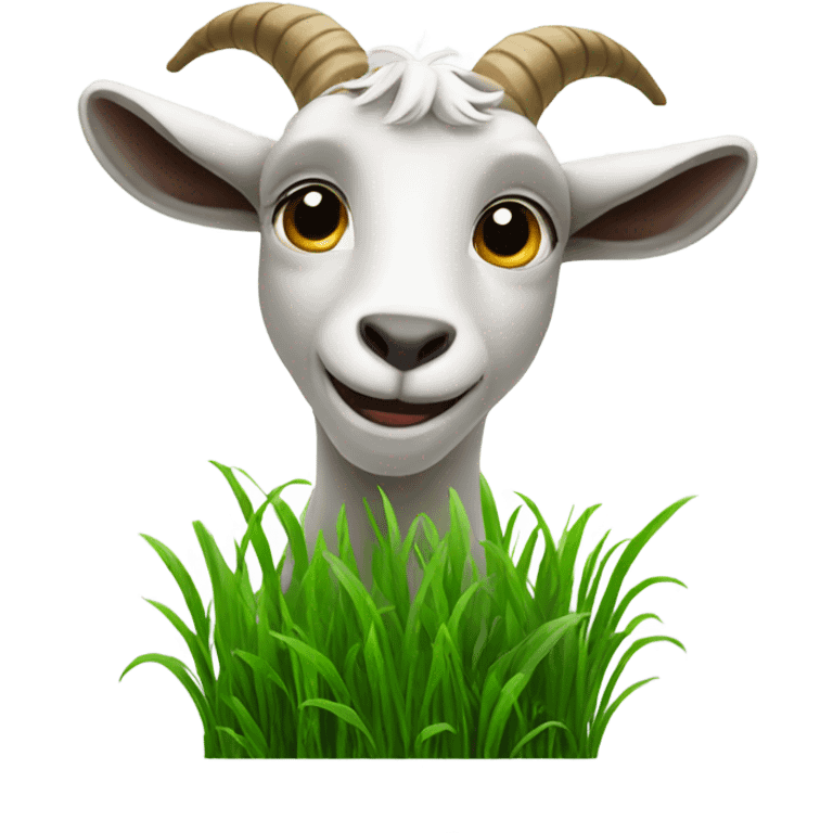 goat eating grass emoji