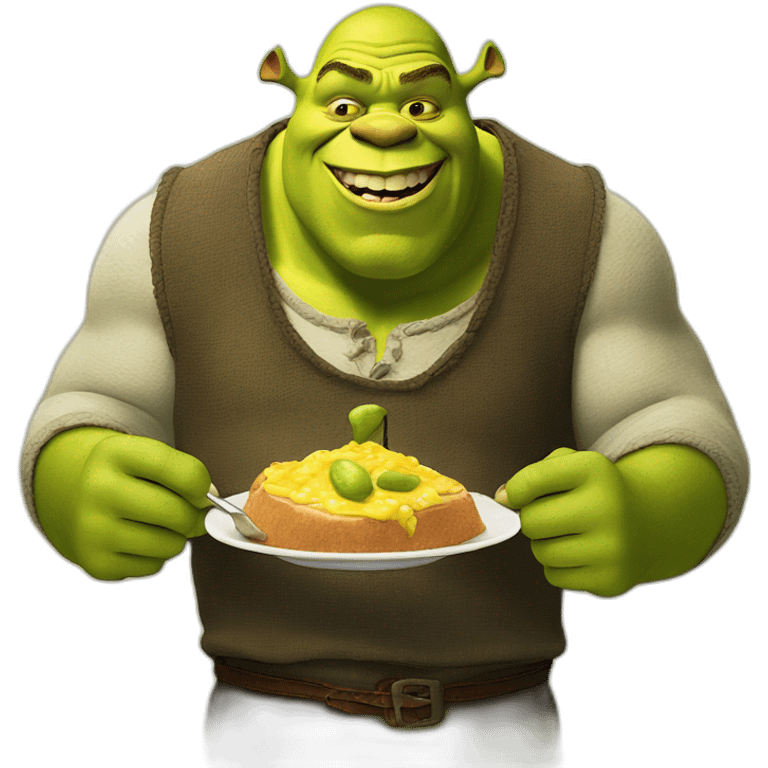 Shrek eating emoji