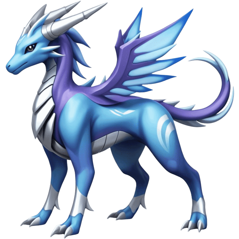 dialga-suicune-hybrid, full body emoji