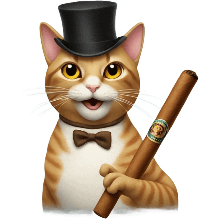 Cat smoking a cigar emoji