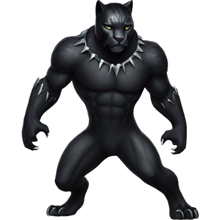 Black panther animal full body emoji