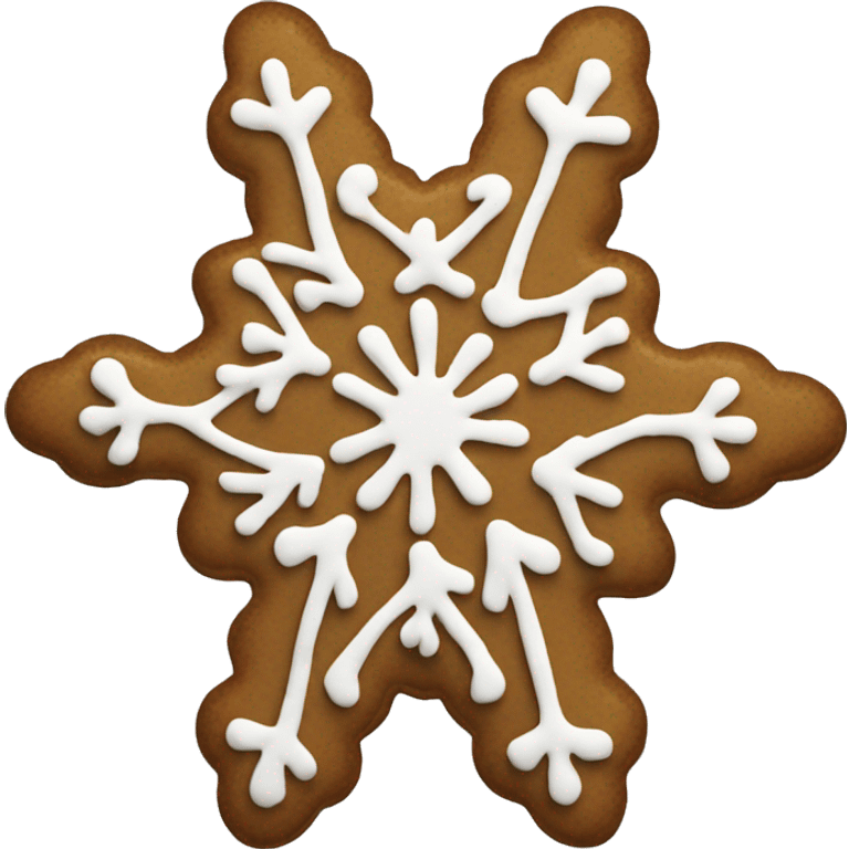 Gingerbread snowflake  emoji