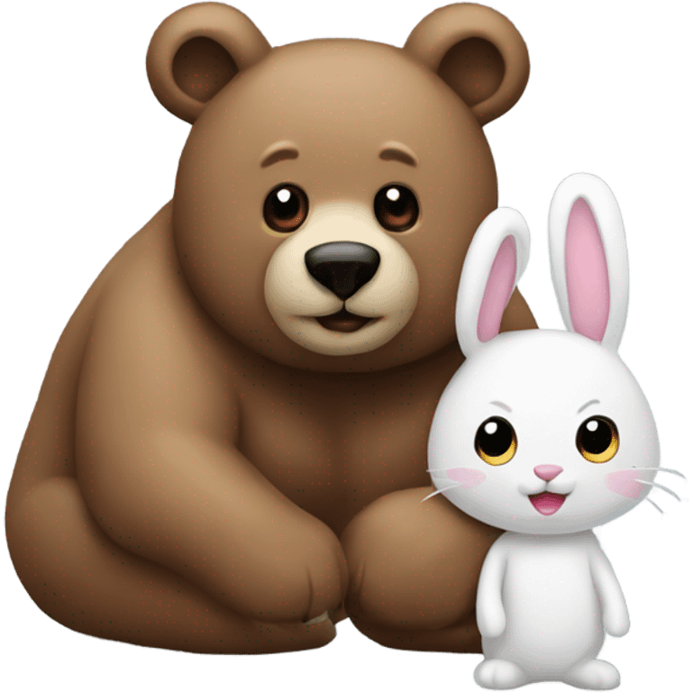 Bear and bunny emoji mixed emoji