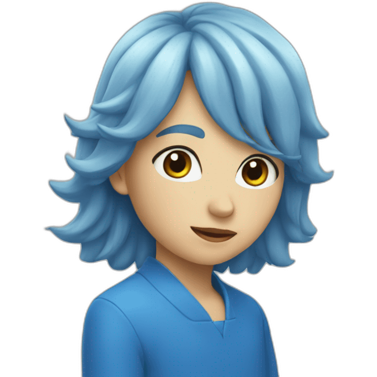 Cœur bleu emoji