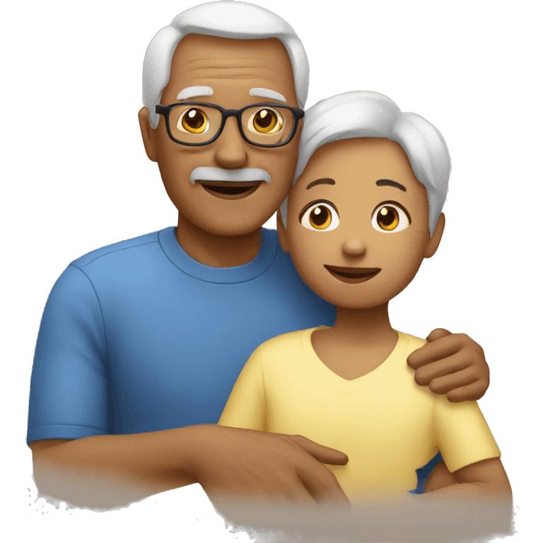 grandparents and child emoji