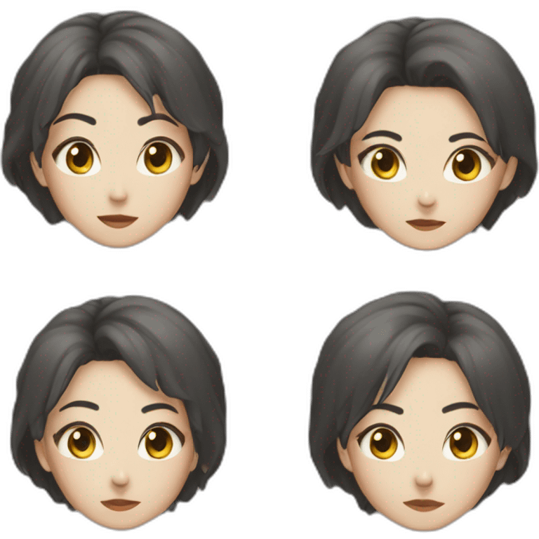 披肩短发 大眼睛 性感嘴唇 女王 emoji