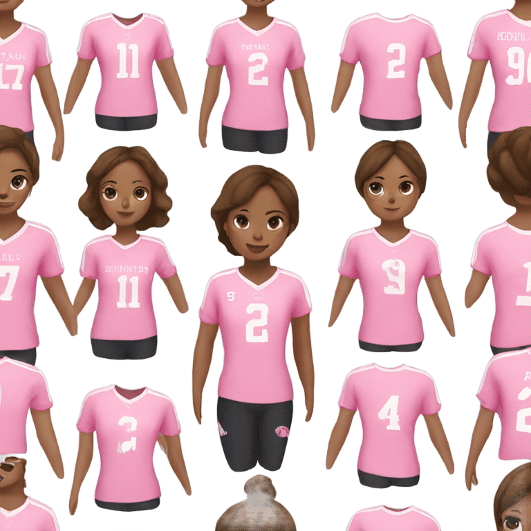 Football jersey pink for girls emoji