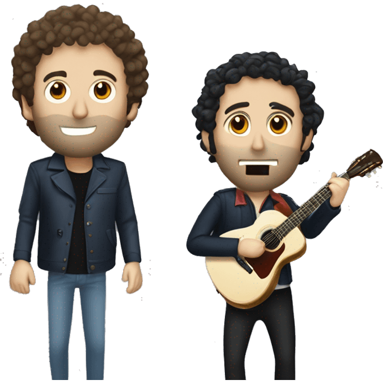 Gustavo Cerati y Jorge Drexler cantando  emoji