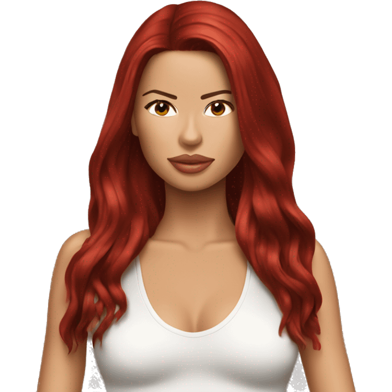 adriana lima red hair  emoji