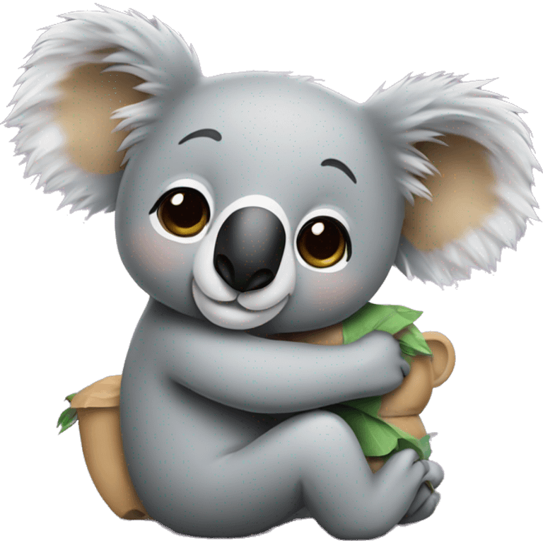 Koala hugging a teddy bear emoji