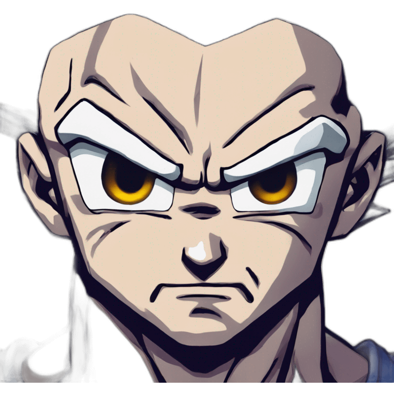 Dragon Ball Z, grim looking ,ultra instinct master Saiyan,  emoji