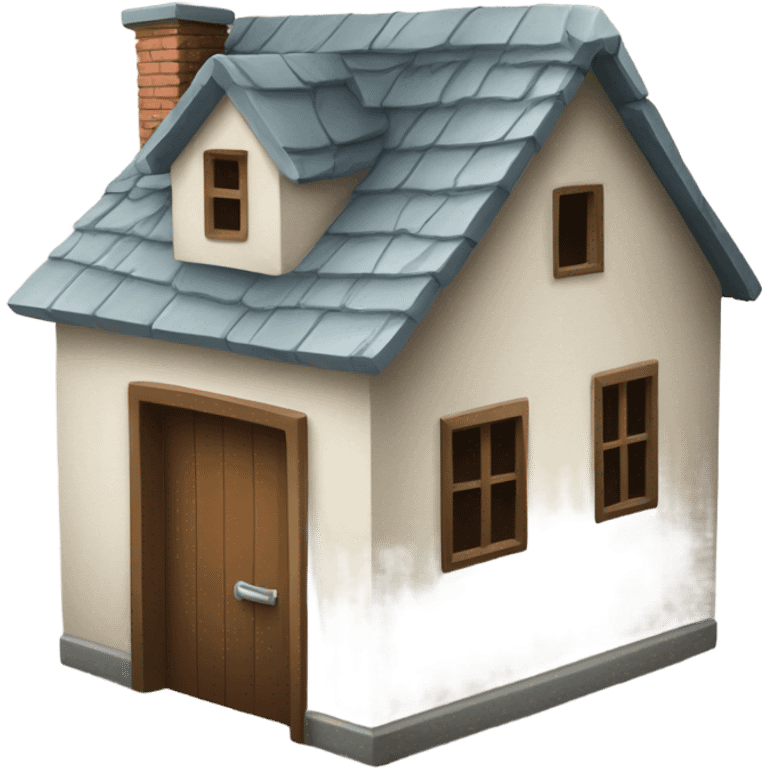 A house with a broken door or an open lock symbolizing theft and property-related offenses emoji