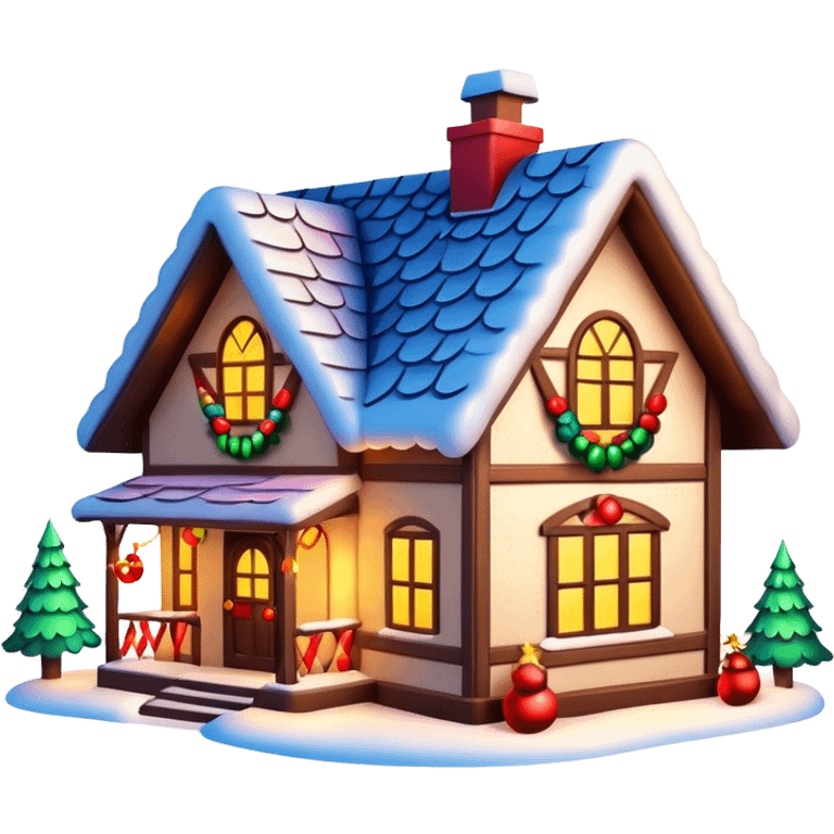 Christmas house emoji