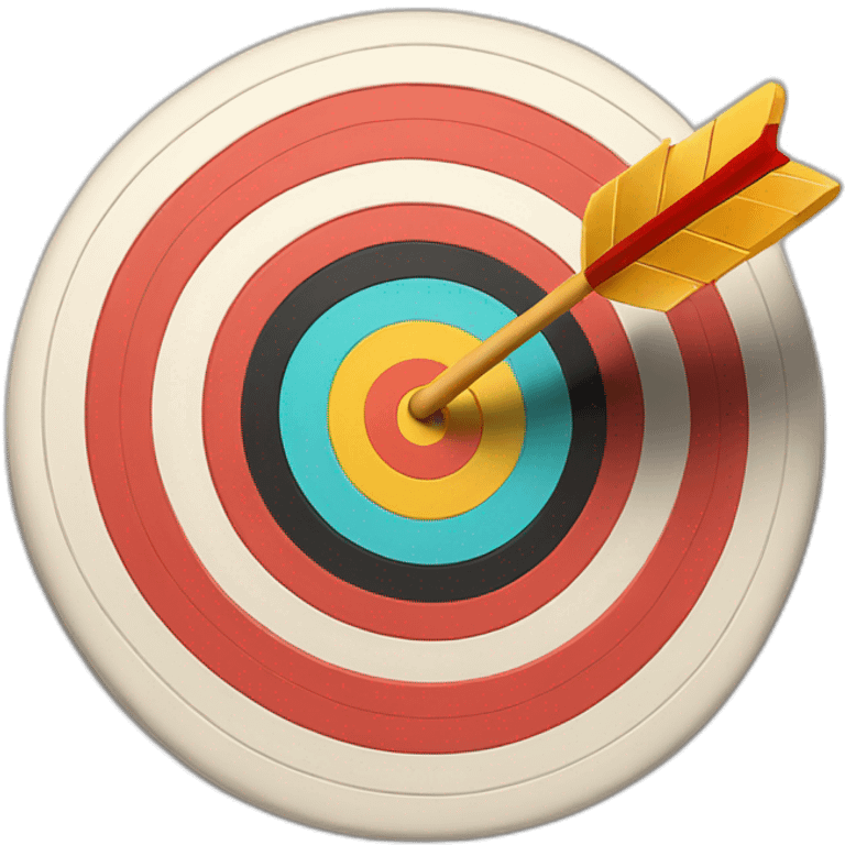 arrow in bullseye target emoji