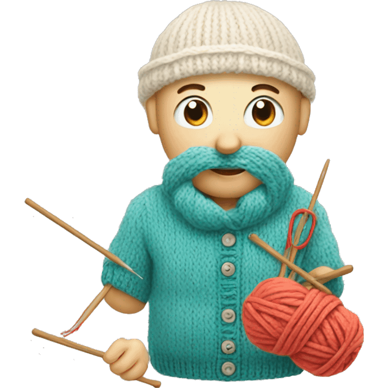 knitting set emoji