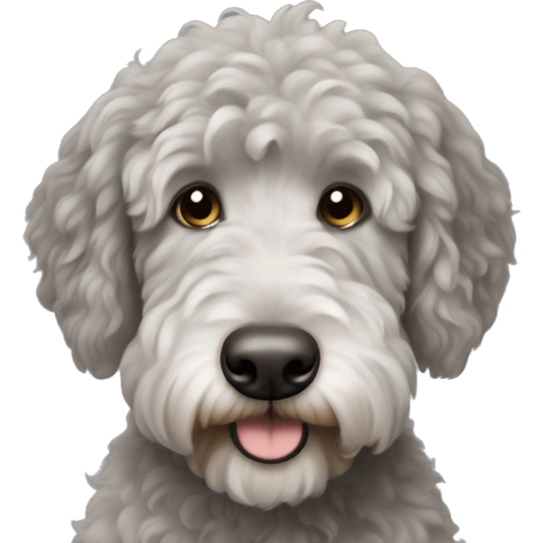 grey goldendoodle dog emoji